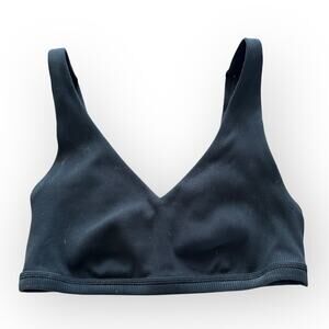 Offline by Aerie Black Ribbed Bralette